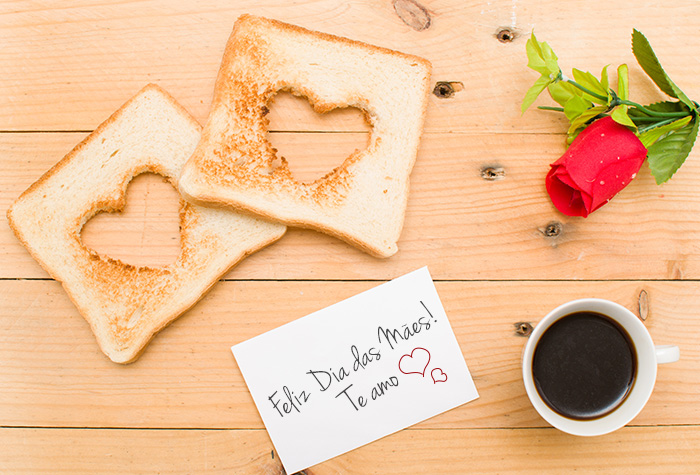 café da manhã para o Dia das Mães