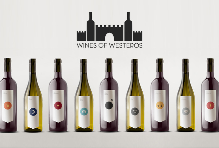 Garrafas de vinhos do Game of Thrones