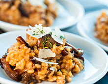 Receita de risoto de mini arroz com café expresso